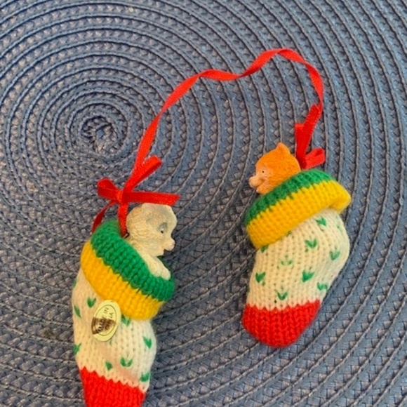 Two Cute Kitties in Christmas Stocking Ornament for the Cat Lover - Picture 5 of 6